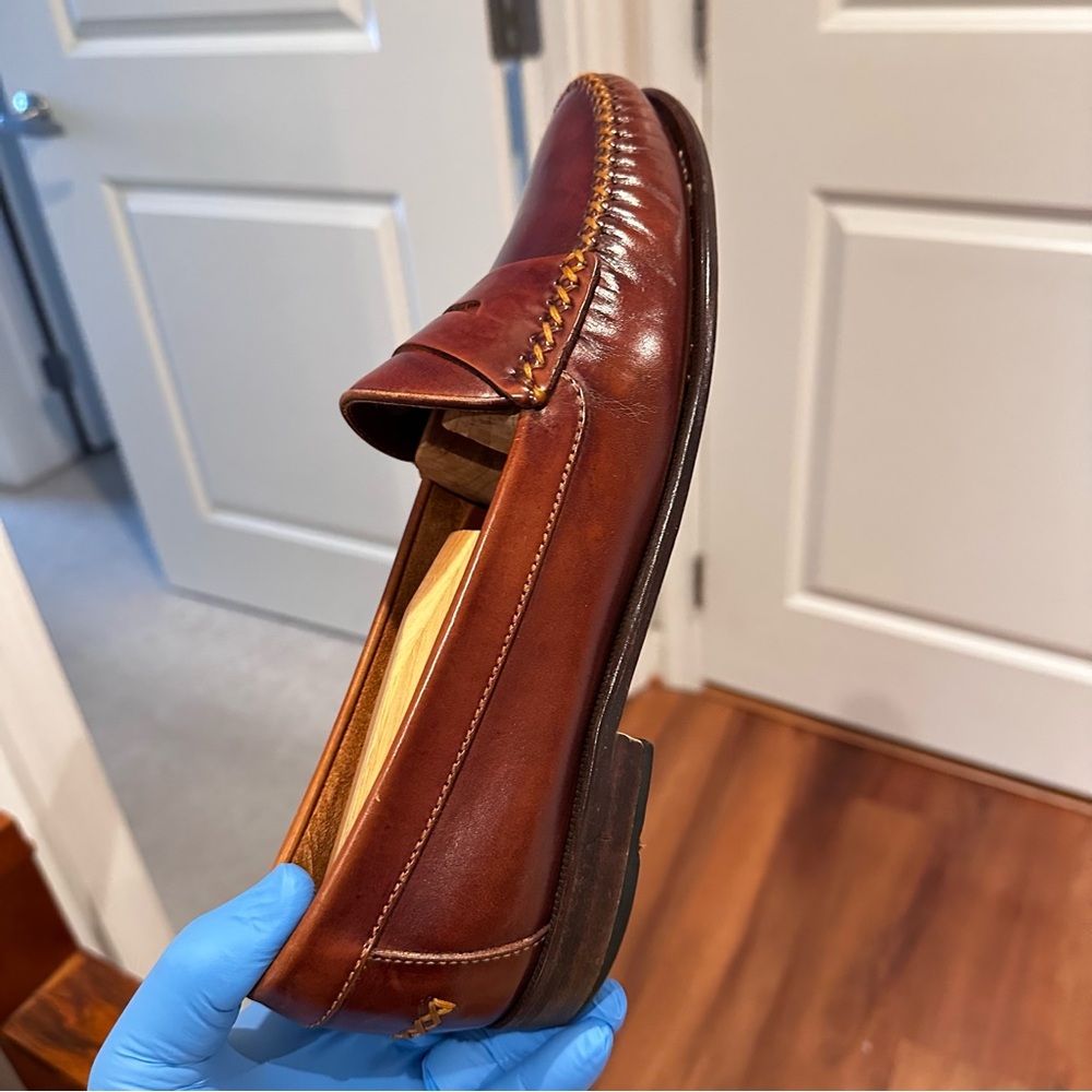Nordstrom Men's Brown Leather Penny Loafers - Picture 8 of 14